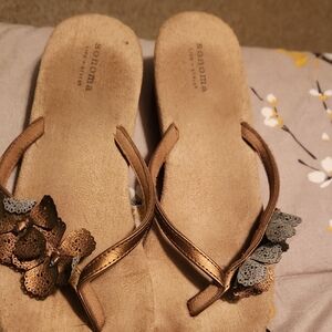 Sonoma Brown Floral Sandals for Casual Wear